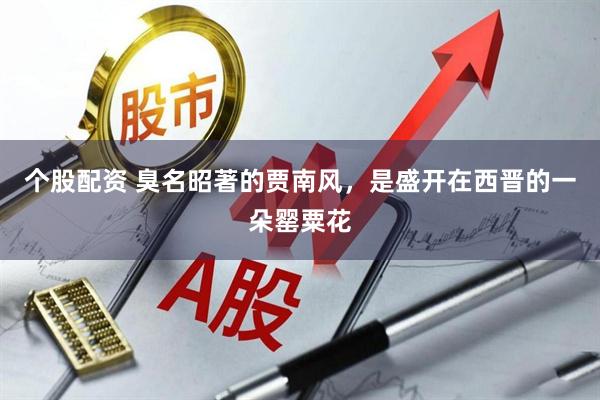 个股配资 臭名昭著的贾南风，是盛开在西晋的一朵罂粟花